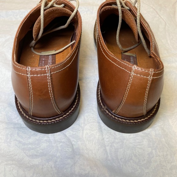 Johnston & Murphy Italy Leather Apron Toe Derby Oxford Shoes Mens 7 M Brown main image 5